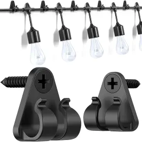 Lewufe 739719511247 Hooks For Outdoor String Lights Clips Christmas Light Weatherpr