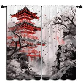 Lhroomjk 246546423697 Japanese Animation Rod Pocket Blackout Curtains For Boy Girl Bedroom