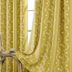 Limon Home 735415718577 Mustard Yellow Curtains And Drapes 84 Inches Long 2 Panels For Living Room 100%