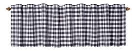Linen Clubs 51399 Curtain Valance For Windows 100% Cotton Buffalo Check Farmhouse Design 16x72