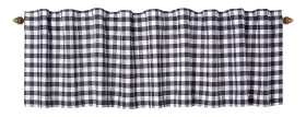 51399 Linen Clubs Curtain Valance For Windows 100% Cotton Buffalo Check Farmhouse Design 16x72