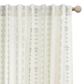 Lrbt2-lxlscnasa63 Lino Rosa 63 Inch Length Curtains 2 Panels Set Sheer Linen Boho Sage Green Cream White