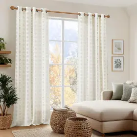 Lrg2-blcnasa84 Lino Rosa Sage Green Linen Sheer Curtains 84 Inches Long Semi Light Filtering Whimsical