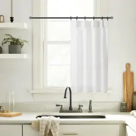 Lrp1-lscwi2424 Lino Rosa 24x24 Inch Curtain For Kitchen Over Sink Small Window Pinch Pleated With Hook