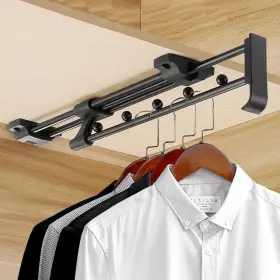 Jj010 Litaitai Heavy Duty Extendable Pull Out Closet Rod - Sliding Wardrobe For I
