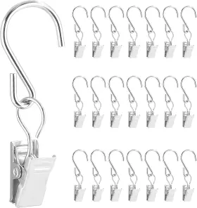 Litoexpe 313113327392 50 Pcs S Hooks Curtain Clips Metal Hanging For Awning Stri