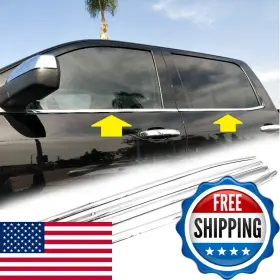 B07fpkvqnw Lj International Quality Accessories 4pcs Stainless Steel Window Molding Trims