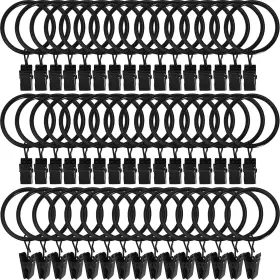 Llpjs 194467436226 60 Pack Metal Curtain Rings With Clips Clip Hooks For Hanging