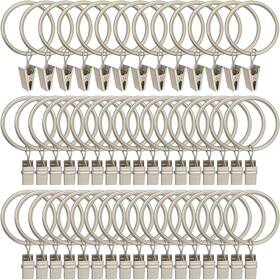 Llpjs 194467436233 60 Pack Metal Curtain Rings With Clips Clip Hooks For Ha