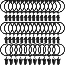 Llpjs 194467436318 40 Pack Metal Curtain Rings With Clips Clip Hooks For Hanging