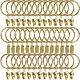 Llpjs 194467436325 40 Pack Metal Curtain Rings With Clips Clip Hooks For Hanging