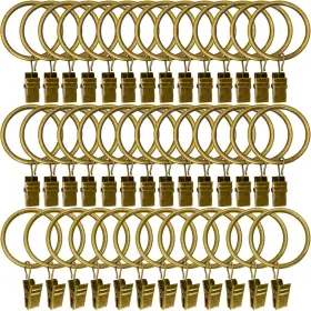 Llpjs 194467436431 40 Pack Metal Curtain Rings With Clips Drapery Rod