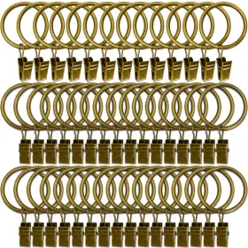 Llpjs 194467436455 60 Pack Metal Curtain Rings With Clips Clip Hooks For Hanging