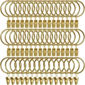 Llpjs 726084970243 60 Pack Metal Curtain Rings With Clips Clip Hooks For Hanging Dra