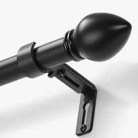 Curtainrod16-48-60 Llpjs Curtain Rods For Windows 16 To 48 Inch - Set Of 1 Black