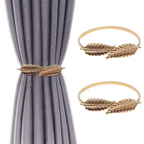 Llpmutu 727156898083 Curtain Tiebacks Aluminum Alloy Spring Design Ties Carving Cur