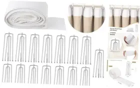 6fhfph5611016d69ucgznxg Lnrueg Curtain Pleat Tape 6meters/ 6.6 Yards 15 Hooks - Durable Pinch Pleater