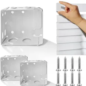 Byc-tieh02-02 Lofrcin 2pcs Mini Blind Brackets Metal Window 2 Inch 2-1/2x2-1/4inch