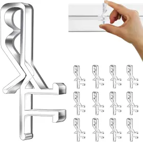 Yc1-36 Lofrcin Hidden Channel Valance Clips 1-7/8inch Clear Plastic 36pcs