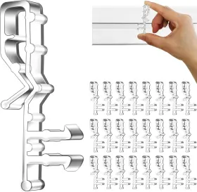 Yc2-36 Lofrcin Hidden Channel Valance Clips 2-1/8inch Clear Plastic For