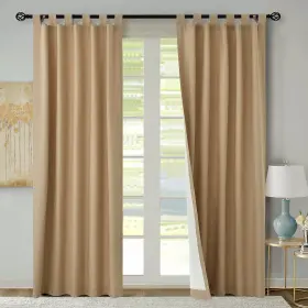 970292-153-160-84-758 Loft Living Winmate Insulated Cotton Tab Top Curtain Panel - Pair Each 80 Inch X