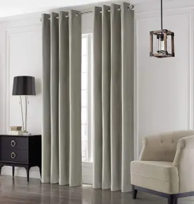 971880-109-52-84-419 Loft Living Elba Total Blackout Textured Curtain Panel 52 Inch X 84 In Light Grey
