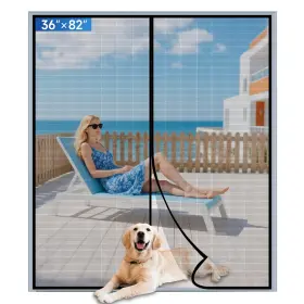 Longeas 081904310921 Upgraded Pet Mesh Magnetic Screen Door Stronger Than Fiberglass And... Fast Ship