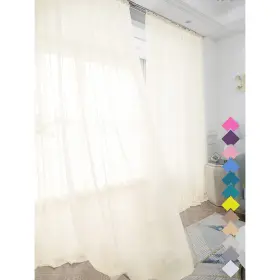 B09glvkbcr Longtai Ca Window Beige Sheer Curtains 72 Inches Long 2 Panels Curtain Basic Rod P