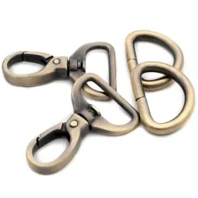 89317 Loosco Oval Snap Hooks With D Rings 8 Sets Purse Hardware Lobster Clasp Keychain Cli