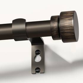 Lootkell Wc017-1688-ab-1 Modern Antique Brown Bronze Curtain Rods For Windows 48 To 84 Inches