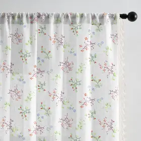 Curtains-ll0508-a-84-2 Lovous Floral Curtains Farmhouse For Living Room 84 Inch Length Linen Flowe