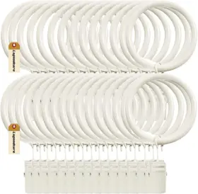 Clips-1.5 Lsgoodcare 726084481626 Set Of 30 Decorative Metal Drapery Curtain Rings With Inch