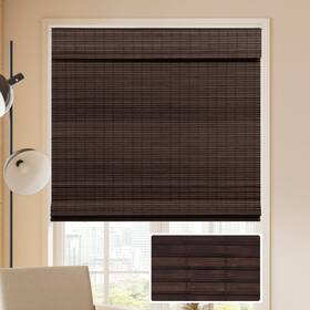 Luckup 4679 Cordless Bamboo Roman Blinds Shades For 20 Inch W X 64 H Privacy-brown