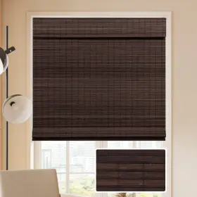 4679 Luckup Cordless Bamboo Roman Blinds Shades For 20 Inch W X 64 H Privacy-brown