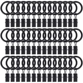 Lularine 750250587997 42 Pack Curtain Rod Clip Rings 1 Inch Interior Diameter Compatible With Up To 5/8