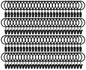 Lularine 796391137424 105 Pack Curtain Clips With Rings 1.26 Inch Interior Diameter Metal Drapery Ring