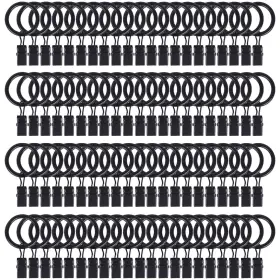 Lularine 796391137462 84 Pack Curtain Rod Clip Rings 1 Inch Interior Diameter Compatible With Up To 5/8
