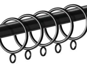 Cur24-1-422 Lularine 42 Pack Curtain Rings With Eyelet 1.5 Inch Inner Diameter Metal Drapery Ring Fits