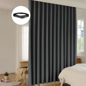 Luminbarrier 702291415142 Room Divider Curtain Sets With Bendable Ceiling Track 95% Blackout Total Pri