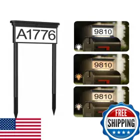 B0fcfc8nmv Lumizen Upgraded Solar Address Signdouble Sided Glow House Numbers Auto On/off