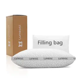 65292 Luneast Pillows， Cooling Memory Foam Pillows For Sleeping Adjustable Bamboo Blend Breathable B
