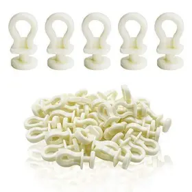 Luomorgo 659676812143 50 Pcs Plastic Rollerbolt Window Curtain Glider Track Carrier Slide
