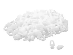 Luomorgo 659676812266 23mm/0.91 Inch Length White Plastic Curtain Track Carrier Glide Rollers 50pcs