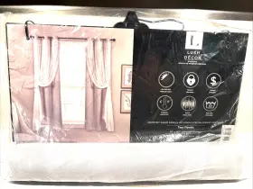 16t002552 Lush D Cor Insulated Grommet Blackout Curtain Panels Light Gray 2 Pc Set 38x63 N