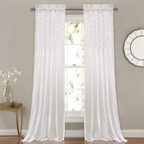 16t001429 Lush Decor Bayview Light Filtering Window Curtain Panels Pair 54 Inch W X 84 L