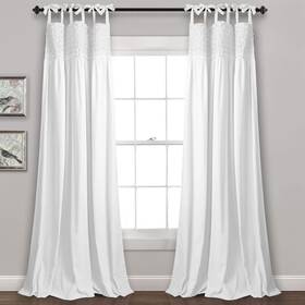 Lush Decor 16t003667 Lydia Ruffle Light Filtering Window Curtain Panels Pair 40 Inch W X 95