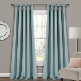 16t004575 Lush Decor Insulated Knotted Tab Top Room Darkening Window Curtain Panels Pai