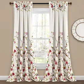 16t006682 Lush Decor Neela Birds Light Filtering Window Curtain Panel Pair 95 Inch L X 52