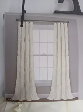 C18095p14-000 Lush Decor Avon Window Panel Single Ivory 54 Inch X84 One