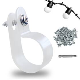 Lyrlidr Ly06 120 Pack 1/2 In Rope Light Clips P-style Mounting Plastic Cable Clamps